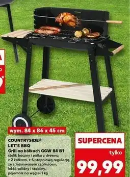 Kaufland Grill na kółkach ggw 84 b1 x 86 45 cm K-Classic Let's Bbq oferta