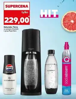 Kaufland Zestaw: urządzenie sst terra czarny + cylinder cqc butelka pepsi max Sodastream oferta