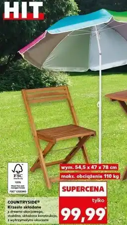 Kaufland Krzesło drewniane składane K-Classic Countryside oferta