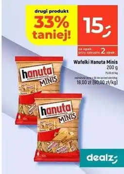 Dealz Wafelki orzechowe mini Hanuta oferta