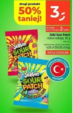 Dealz Żelki strawberry Kent Jelibon Sour Patch oferta