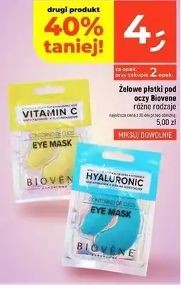 Dealz Płatki pod oczy z kwasem hialuronowym Biovene oferta