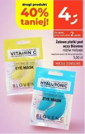 Dealz Płatki pod oczy z kwasem hialuronowym Biovene oferta