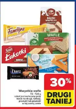Carrefour Wafelek kakaowy z kremem orzechowym Eti Dare oferta