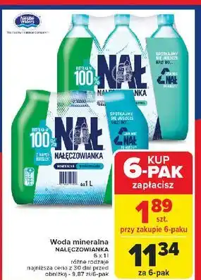 Carrefour Woda delikatnie gazowana Nałęczowianka oferta