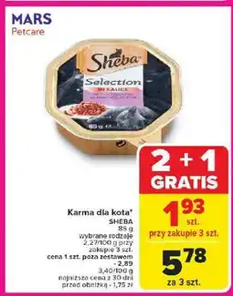 Carrefour Karma dla kota z cielęciną Sheba Selection In Sauce oferta