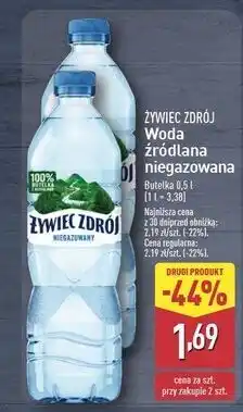 ALDI Woda niegazowana Żywiec Zdrój oferta