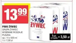 SPAR mini Żywiec Piwo jasne 4 x 500 ml oferta
