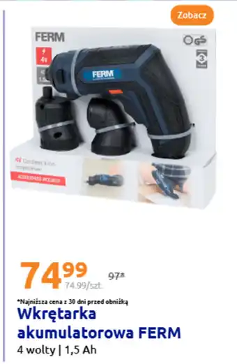 Action Akumulatorowa wkrętarka Ferm oferta