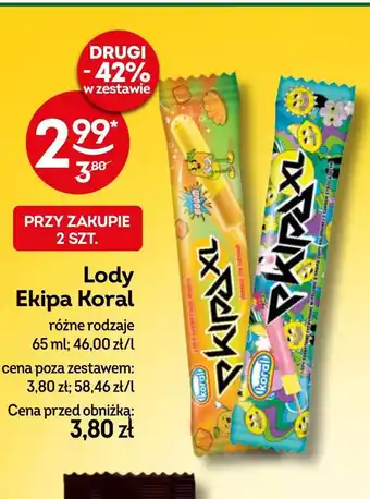 Żabka Lody Koral oferta