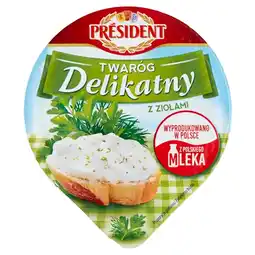 Żabka Président Twaróg Delikatny z ziołami 150 g oferta