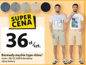Auchan Bermudy męskie Chino oferta