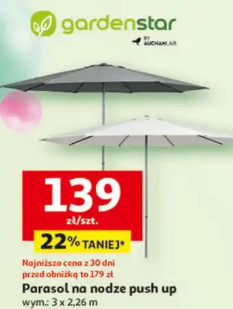 Auchan Parasol Gardenstar oferta