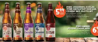 Stokrotka Piwo Johannes, Koźlak, Zywe niepasteryzowane, Czarny Bez, Złote Lwy oferta