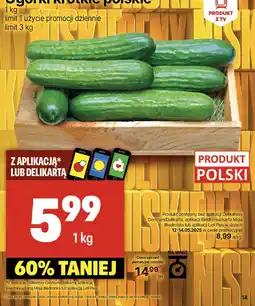 Delikatesy Centrum Ogórki krótkie polskie 1kg Delikatesy Centrum oferta