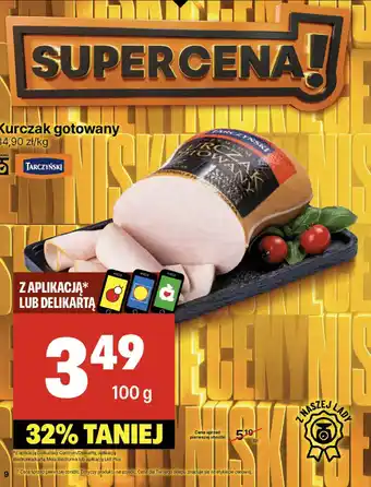 Delikatesy Centrum Kurczak gotowany 100g Tarczyński oferta