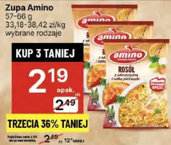 Delikatesy Centrum Zupa Amino różne rodzaje oferta