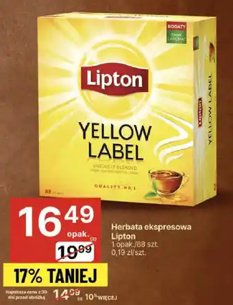 Delikatesy Centrum Herbata ekspresowa Lipton oferta