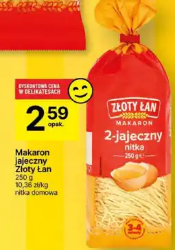 Delikatesy Centrum Makaron jajeczny Złoty Łan 250g oferta