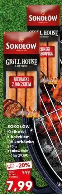 Kaufland Kiełbaski z karkówką Sokołów grill house oferta