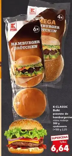 Kaufland Bułki pszenne hamburger mega K-classic oferta