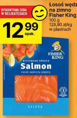 Delikatesy Centrum Łosoś wędzony na zimno Fisher King 100g oferta