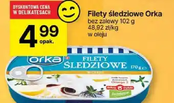 Delikatesy Centrum Filety śledziowe Orka 102g oferta