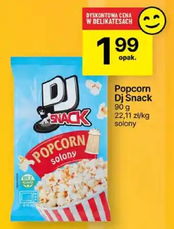 Delikatesy Centrum Popcorn solony DJ Snack 90g oferta