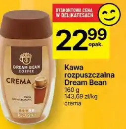 Delikatesy Centrum Kawa rozpuszczalna Dream Bean crema 160g oferta