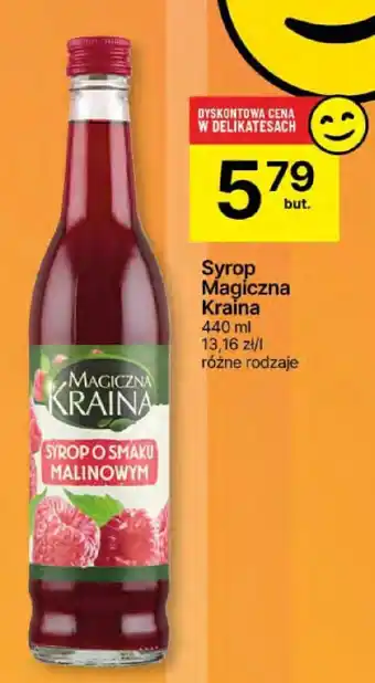 Delikatesy Centrum Syrop Magiczna Kraina malinowym 440ml oferta