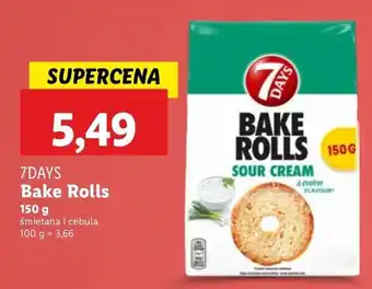 Lidl Bake rolls sour&cream 7 days bake rolls oferta
