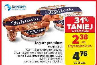 Carrefour Market Jogurt z mleczną czekoladą Danone fantasia e. wedel oferta
