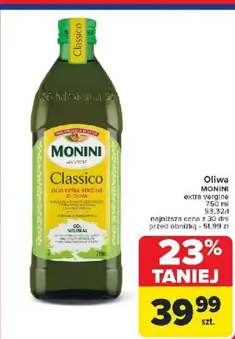 Carrefour Market Oliwa z oliwek extra vergine Monini classico oferta