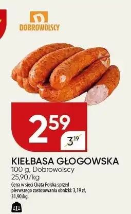 Chata Polska Kiełbasa głogowska 100 g Dobrowolscy oferta