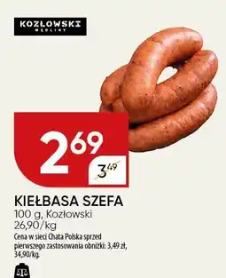Chata Polska Kiełbasa szefa 100 g Kozłowski oferta