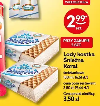 Żabka Lody kostka Śnieżna 180 ml Koral oferta