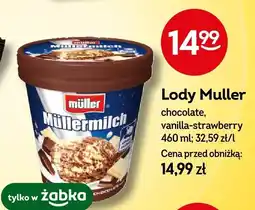 Żabka Lody Muller chocolate, vanilla-strawberry 460ml oferta