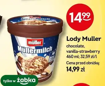 Żabka Lody Muller chocolate, vanilla-strawberry 460ml oferta