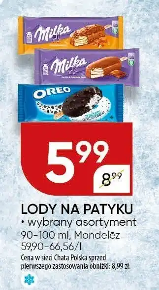 Chata Polska Lody na patyku Milka Mondelez oferta