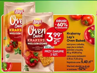 Żabka Krakersy Lay's Oven Baked pomidor z bazylią 80g oferta