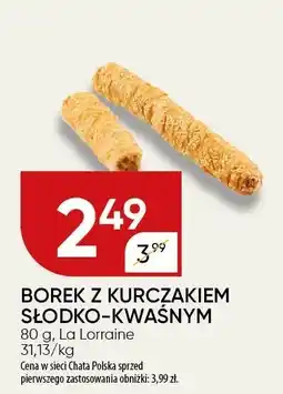 Chata Polska Borek z kurczakiem słodko-kwaśnym La Lorraine oferta
