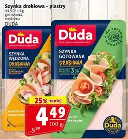 Prim Market Szynka drobiowa plastry Duda 100g oferta