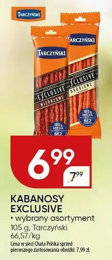 Chata Polska Kabanosy exclusive 105 g Tarczyński oferta