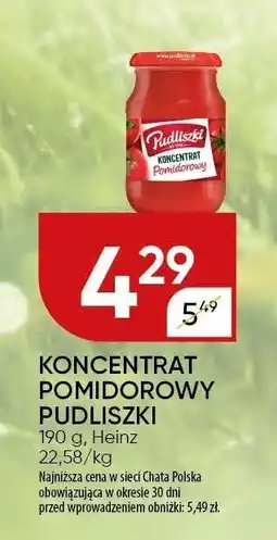 Chata Polska Koncentrat pomidorowy pudliszki 190 g oferta
