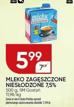 Chata Polska Mleko zagęszczone niesłodzone 7,5% 500 g SM Gostyń oferta