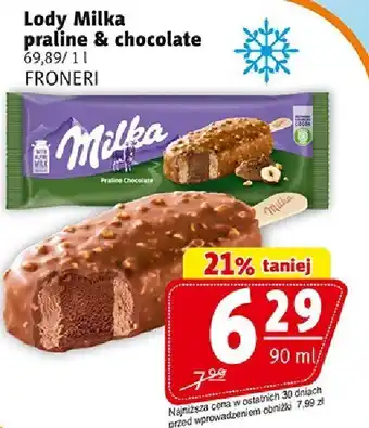 Prim Market Lody Milka praline & chocolate 90 ml Froneri oferta