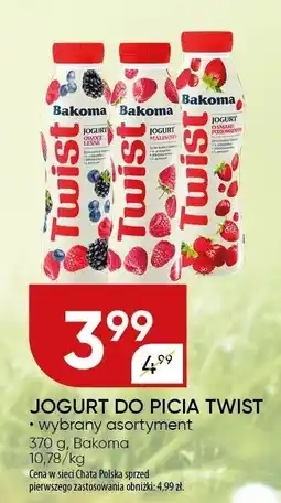 Chata Polska Jogurt do picia twist 370 g Bakoma oferta