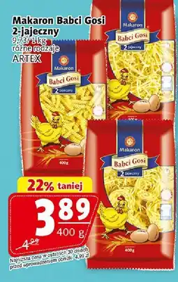 Prim Market Makaron Babci Gosi 2-jajeczny 400g Artex oferta