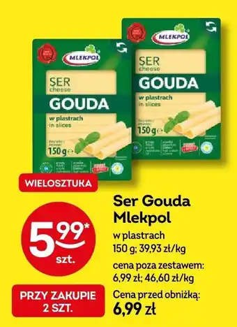Żabka Ser Gouda Mlekpol w plastrach 150g oferta