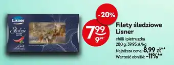 Żabka Filety śledziowe Lisner chilli i pietruszka 200g oferta